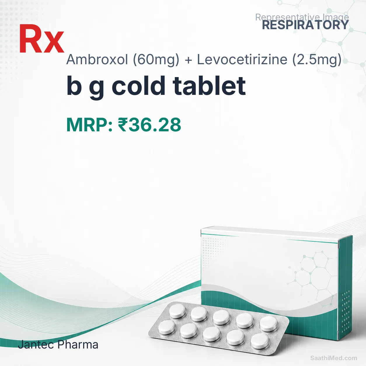 b g cold tablet Allopathy (Ambroxol (60mg)) - Uses in Hindi, Side Effects, Substitutes & Price in India