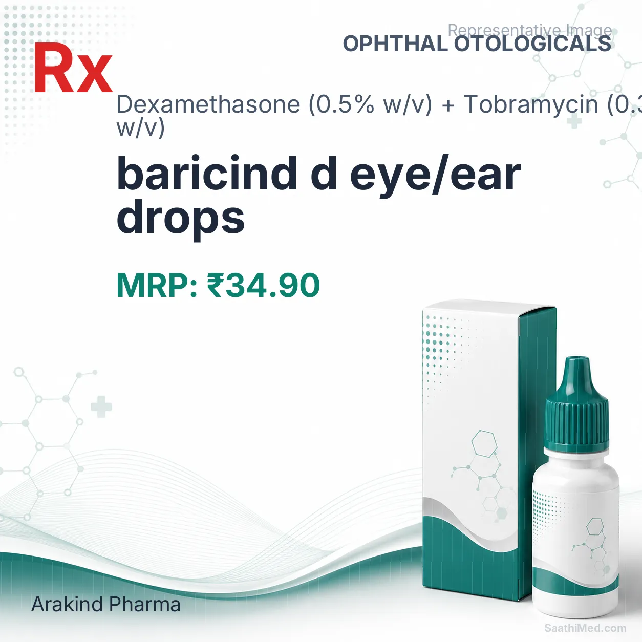 baricind d eye/ear drops Allopathy (Dexamethasone (0.5% w/v)) - Uses in Hindi, Side Effects, Substitutes & Price in India