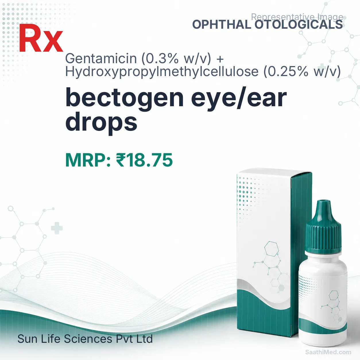 bectogen eye/ear drops Allopathy (Gentamicin (0.3% w/v)) - Uses in Hindi, Side Effects, Substitutes & Price in India