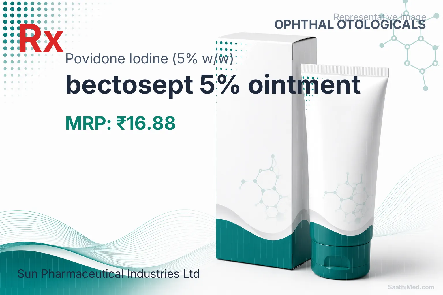 bectosept 5% ointment Allopathy (Povidone Iodine (5% w/w)) - Uses in Hindi, Side Effects, Substitutes & Price in India