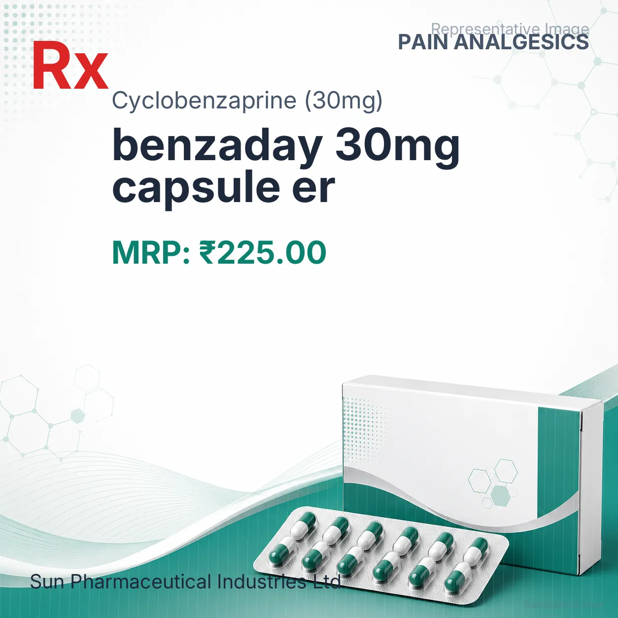 benzaday 30mg capsule er Allopathy (Cyclobenzaprine (30mg)) - Uses in Hindi, Side Effects, Substitutes & Price in India