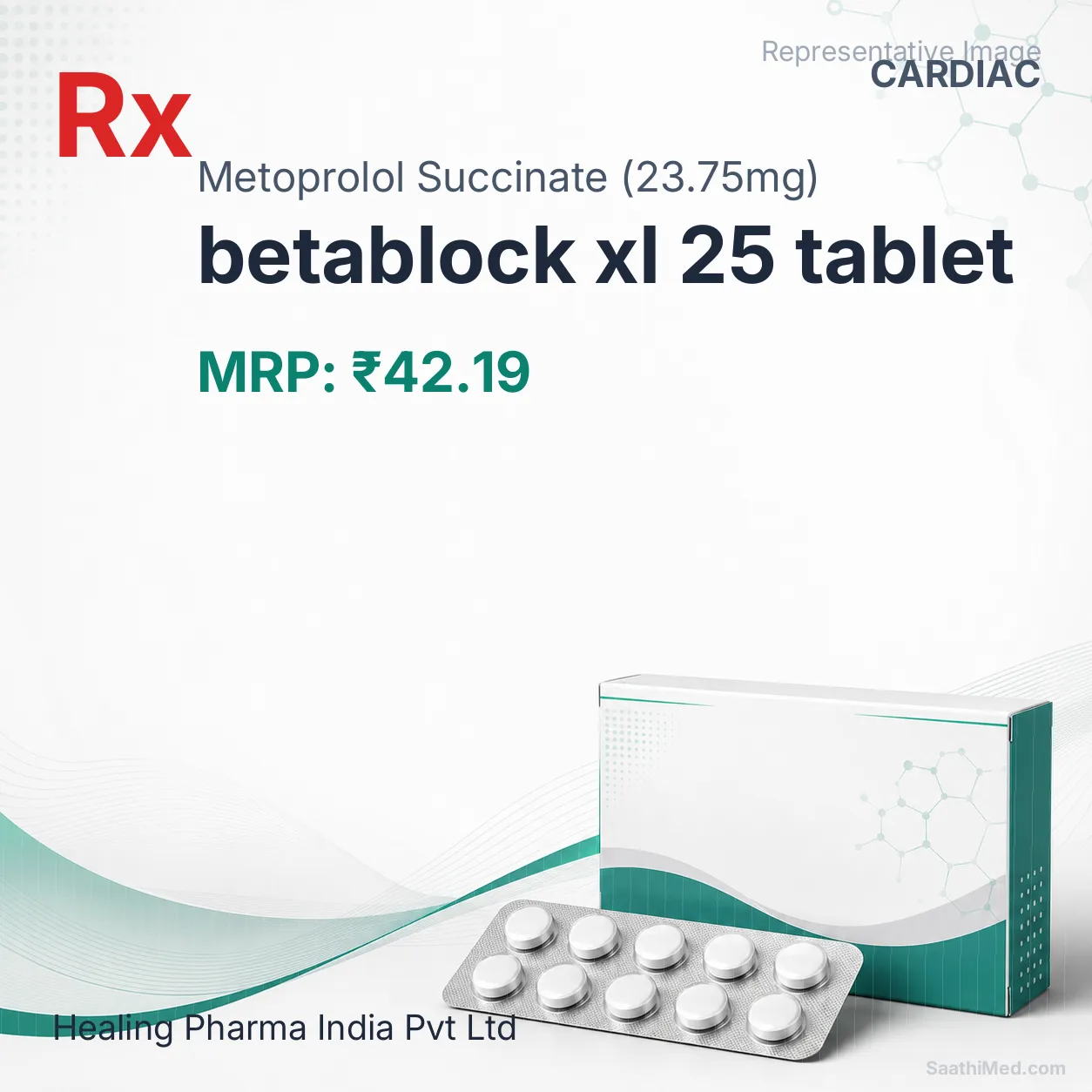 betablock xl 25 tablet Allopathy (Metoprolol Succinate (23.75mg)) - Uses in Hindi, Side Effects, Substitutes & Price in India