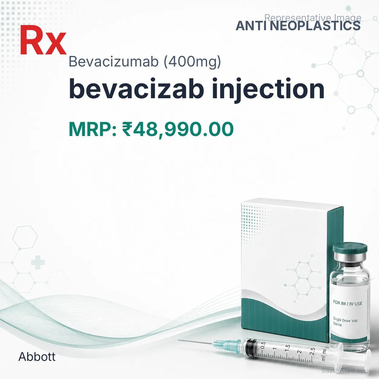 bevacizab injection Allopathy (Bevacizumab (400mg)) - Uses in Hindi, Side Effects, Substitutes & Price in India