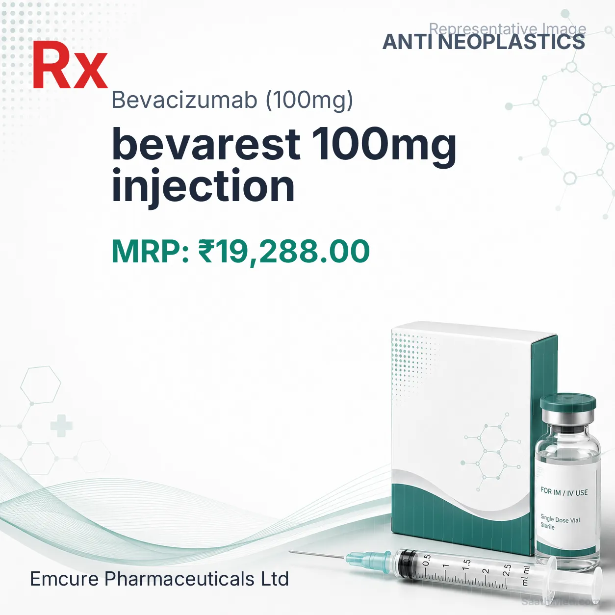 bevarest 100mg injection Allopathy (Bevacizumab (100mg)) - Uses in Hindi, Side Effects, Substitutes & Price in India