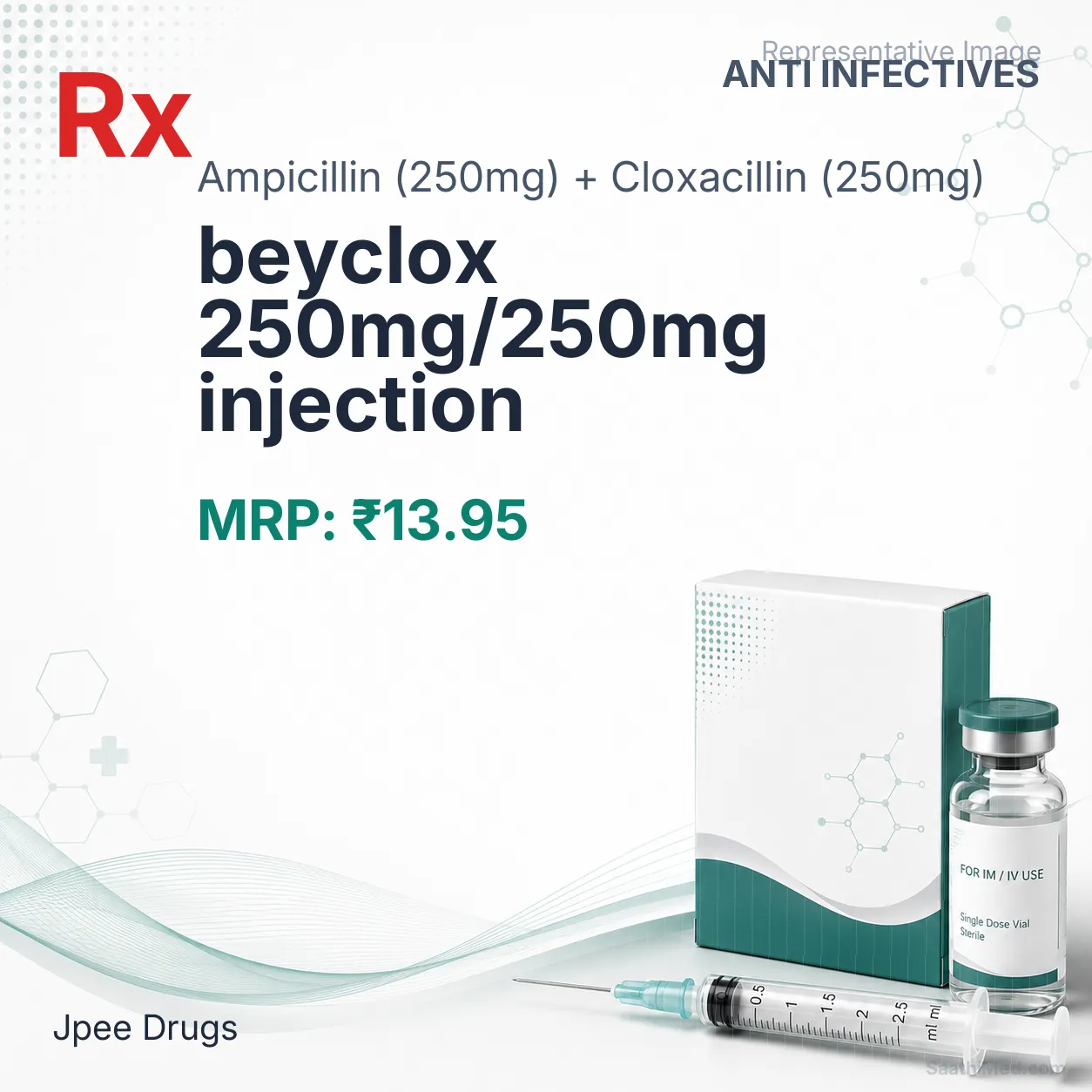 beyclox 250mg/250mg injection Allopathy (Ampicillin (250mg)) - Uses in Hindi, Side Effects, Substitutes & Price in India