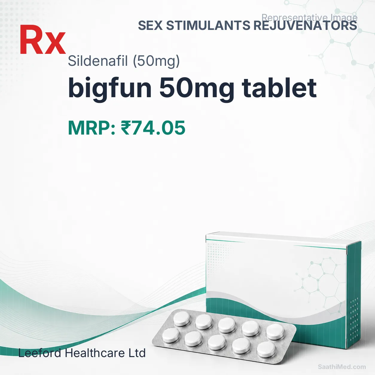 bigfun 50mg tablet Allopathy (Sildenafil (50mg)) - Uses in Hindi, Side Effects, Substitutes & Price in India