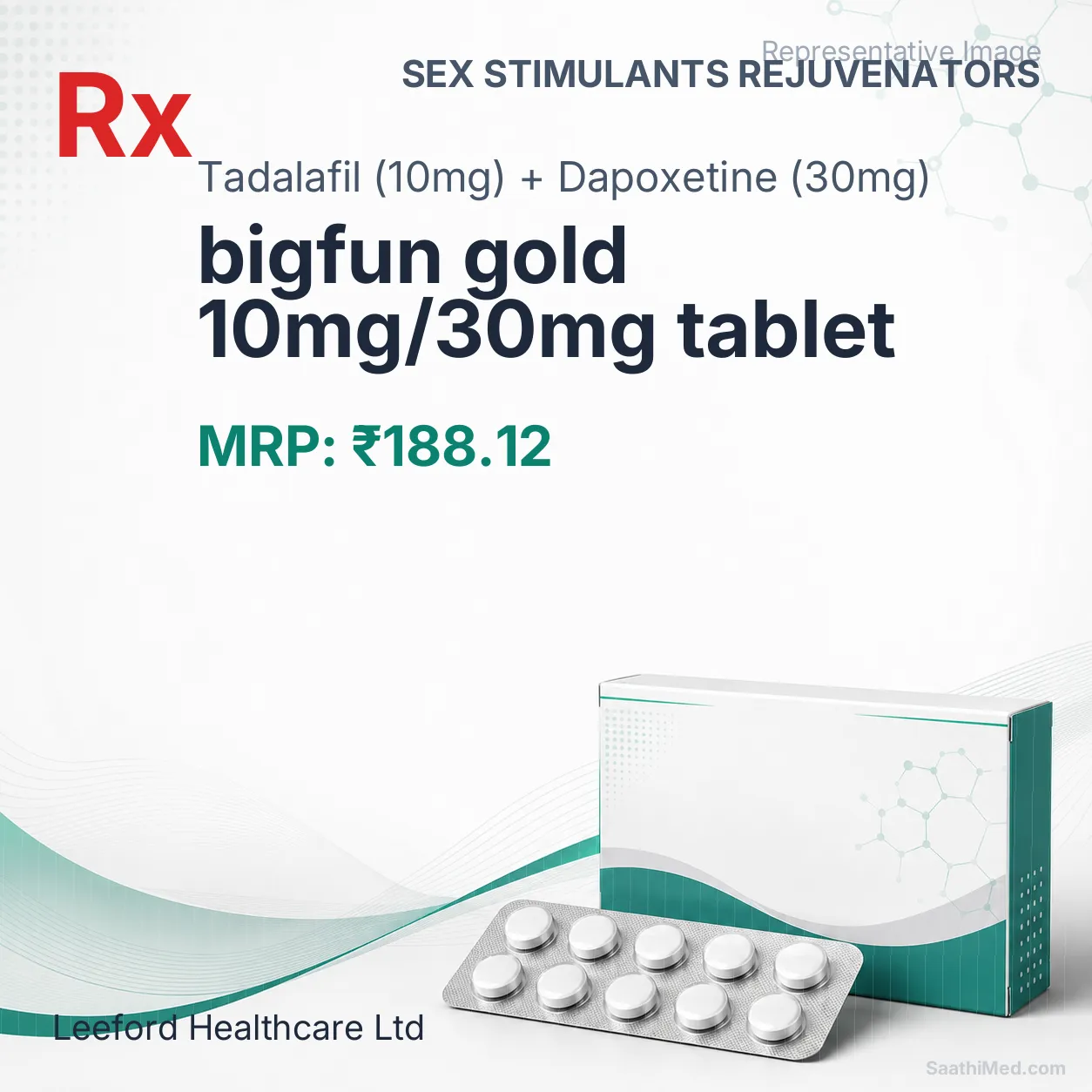 bigfun gold 10mg/30mg tablet Allopathy (Tadalafil (10mg)) - Uses in Hindi, Side Effects, Substitutes & Price in India