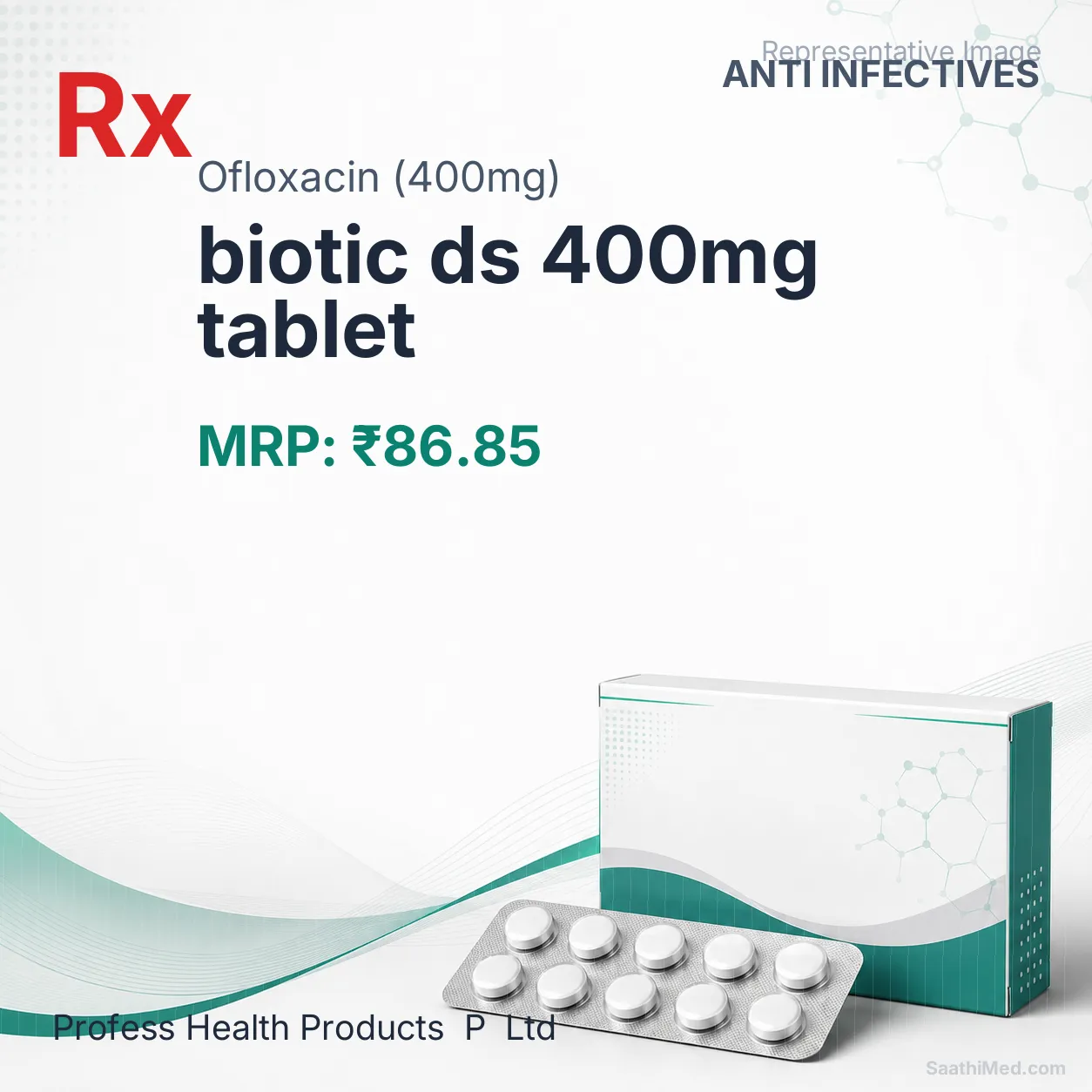 biotic ds 400mg tablet Allopathy (Ofloxacin (400mg)) - Uses in Hindi, Side Effects, Substitutes & Price in India