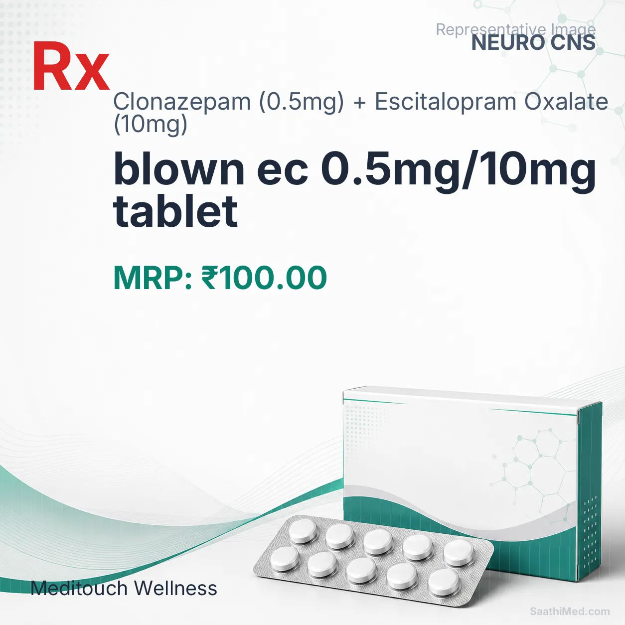 blown ec 0.5mg/10mg tablet Allopathy (Clonazepam (0.5mg)) - Uses in Hindi, Side Effects, Substitutes & Price in India