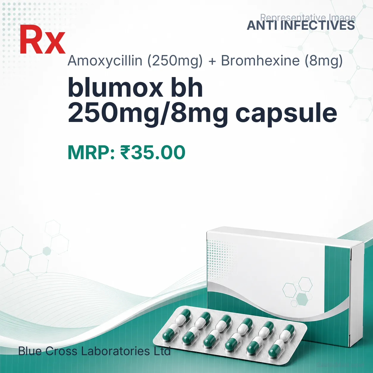 blumox bh 250mg/8mg capsule Allopathy (Amoxycillin (250mg)) - Uses in Hindi, Side Effects, Substitutes & Price in India