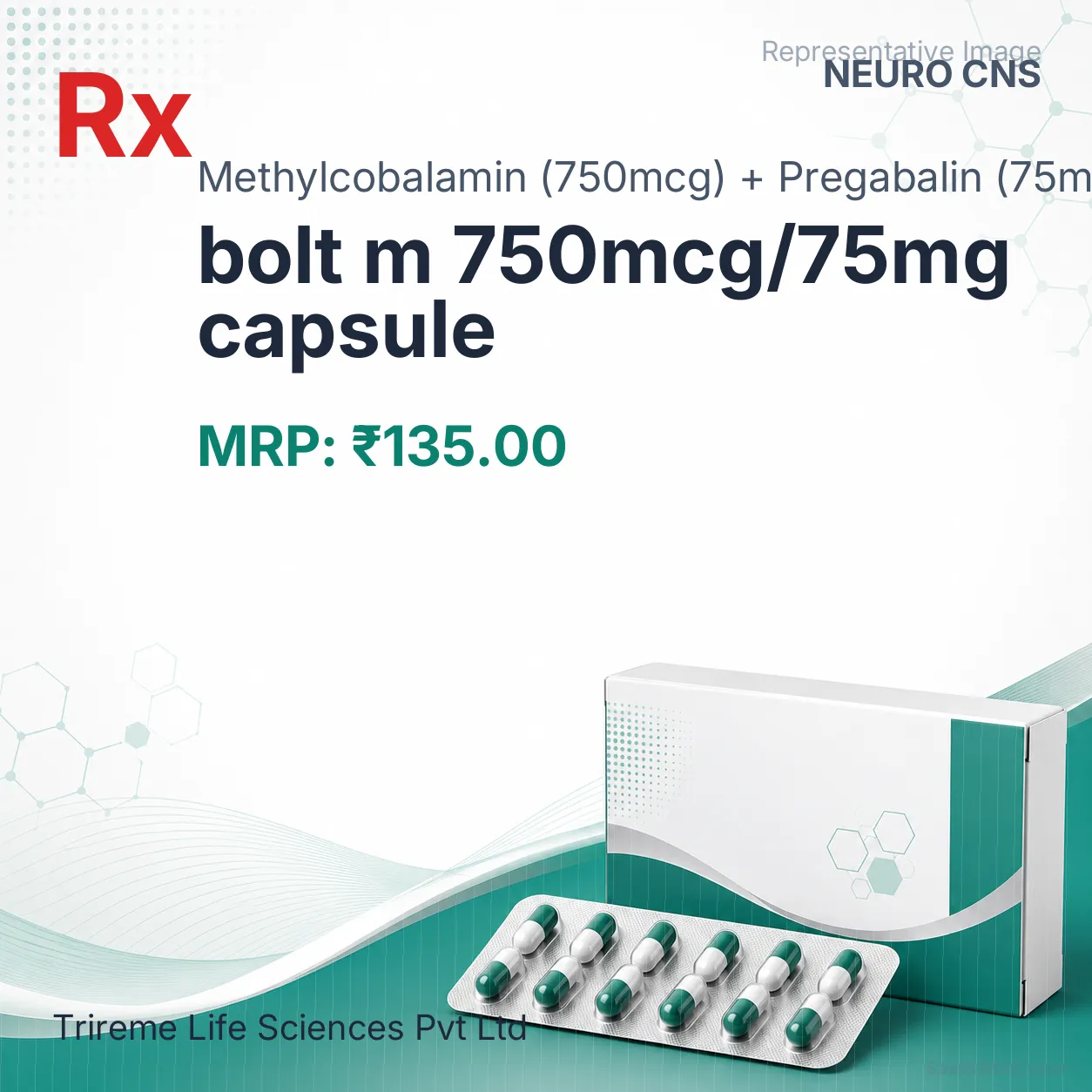 bolt m 750mcg/75mg capsule Allopathy (Methylcobalamin (750mcg)) - Uses in Hindi, Side Effects, Substitutes & Price in India