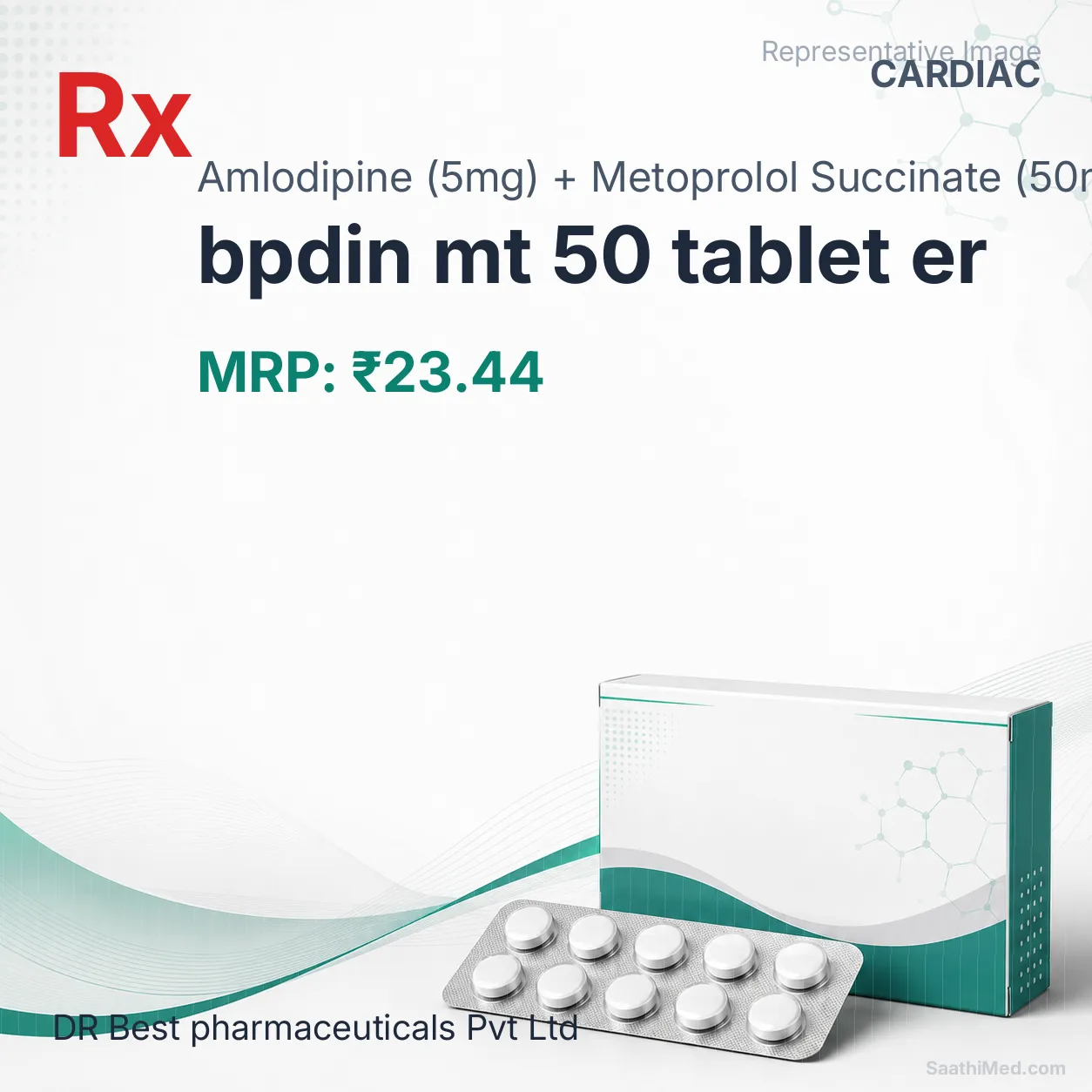 bpdin mt 50 tablet er Allopathy (Amlodipine (5mg)) - Uses in Hindi, Side Effects, Substitutes & Price in India