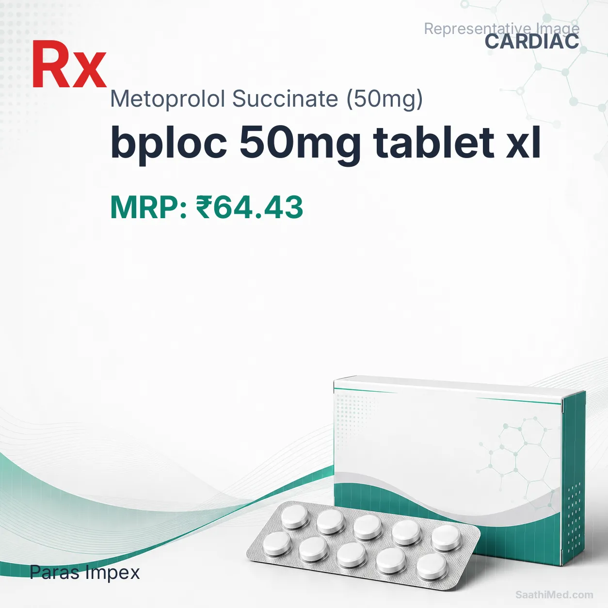 bploc 50mg tablet xl Allopathy (Metoprolol Succinate (50mg)) - Uses in Hindi, Side Effects, Substitutes & Price in India