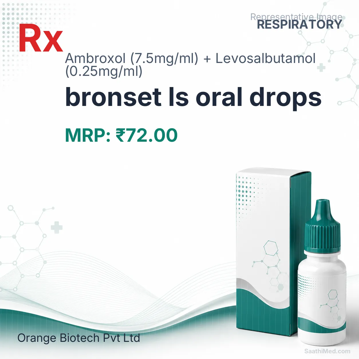 bronset ls oral drops Allopathy (Ambroxol (7.5mg/ml)) - Uses in Hindi, Side Effects, Substitutes & Price in India