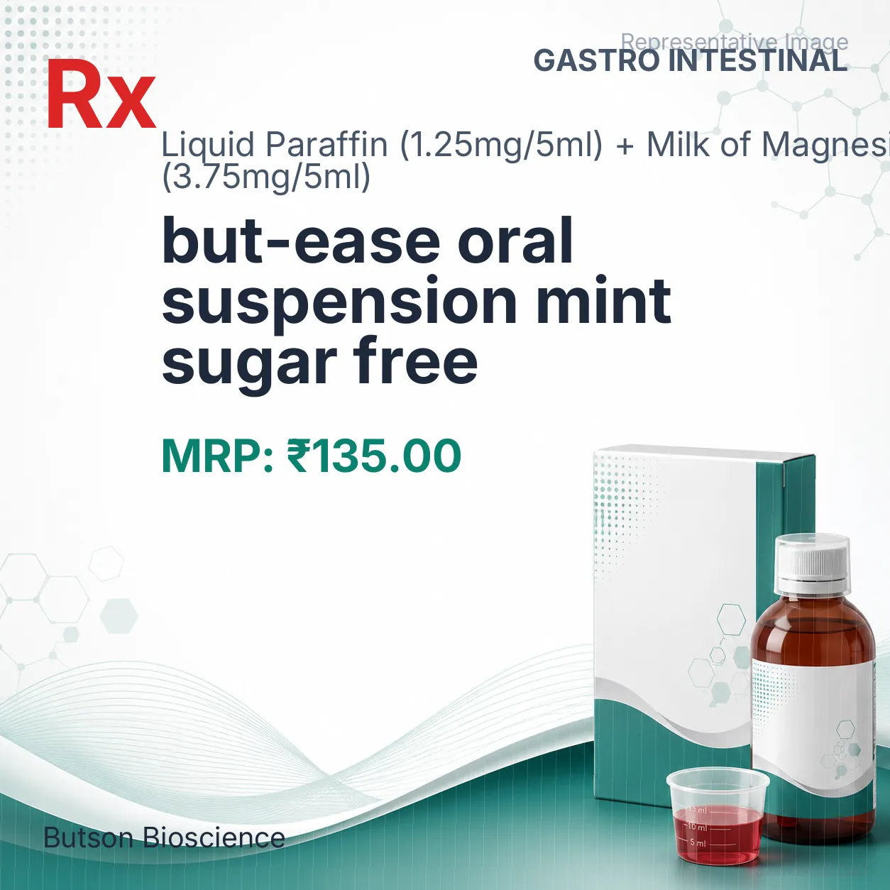 but-ease oral suspension mint sugar free Allopathy (Liquid Paraffin (1.25mg/5ml)) - Uses in Hindi, Side Effects, Substitutes & Price in India