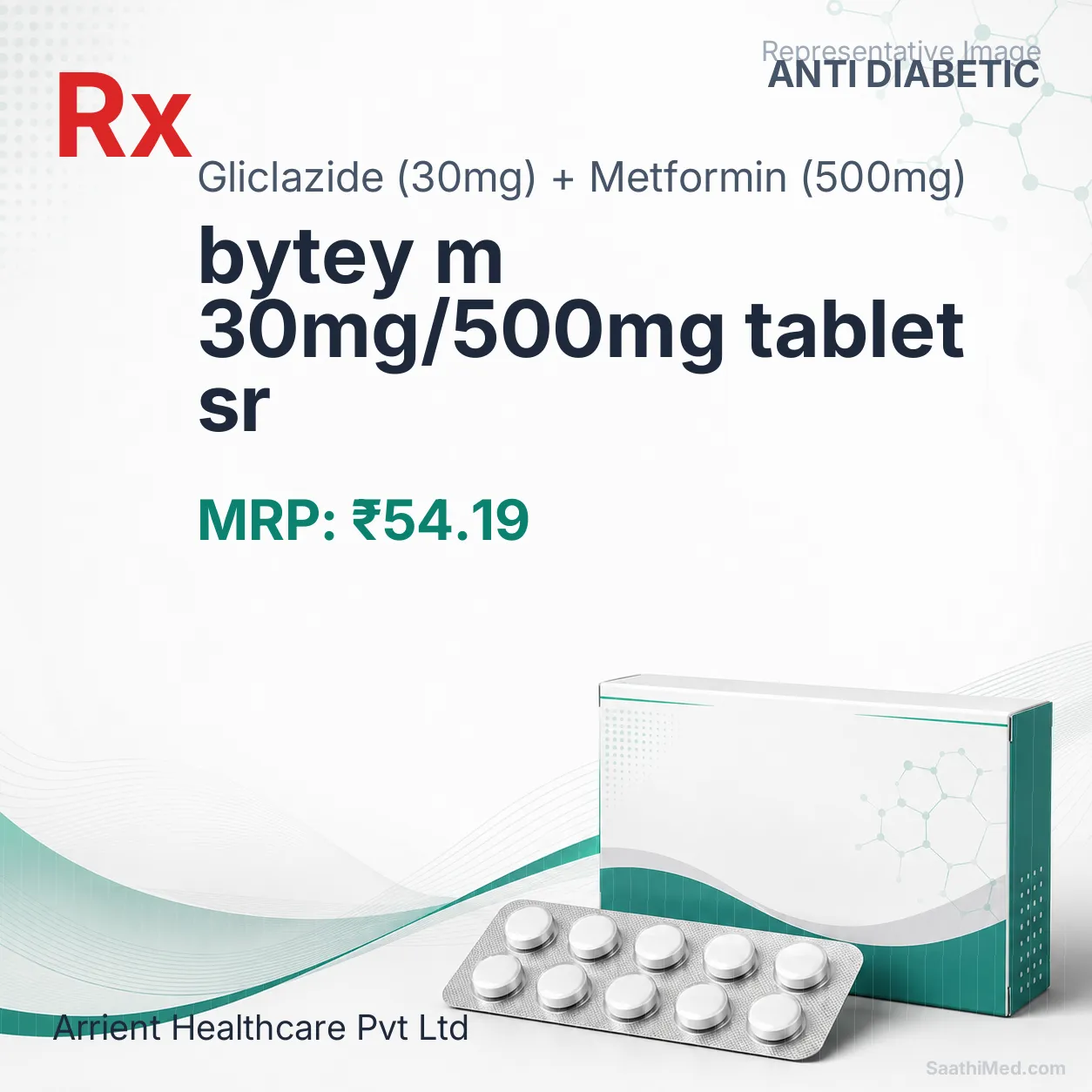 bytey m 30mg/500mg tablet sr Allopathy (Gliclazide (30mg)) - Uses in Hindi, Side Effects, Substitutes & Price in India