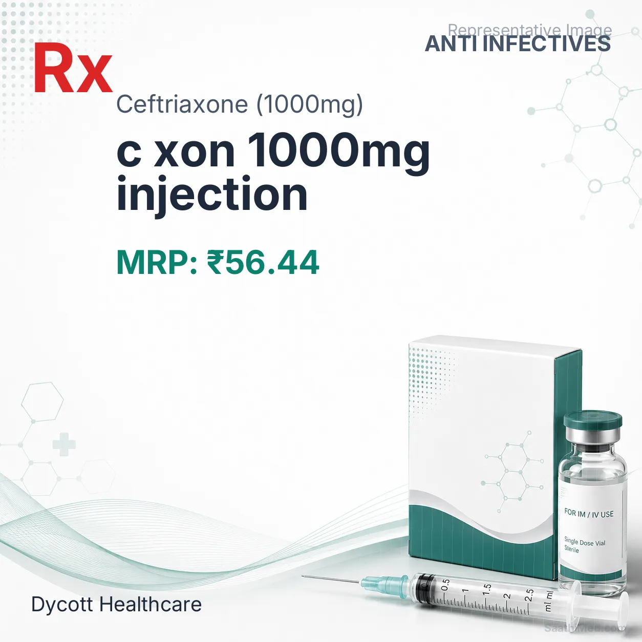 c xon 1000mg injection Allopathy (Ceftriaxone (1000mg)) - Uses in Hindi, Side Effects, Substitutes & Price in India