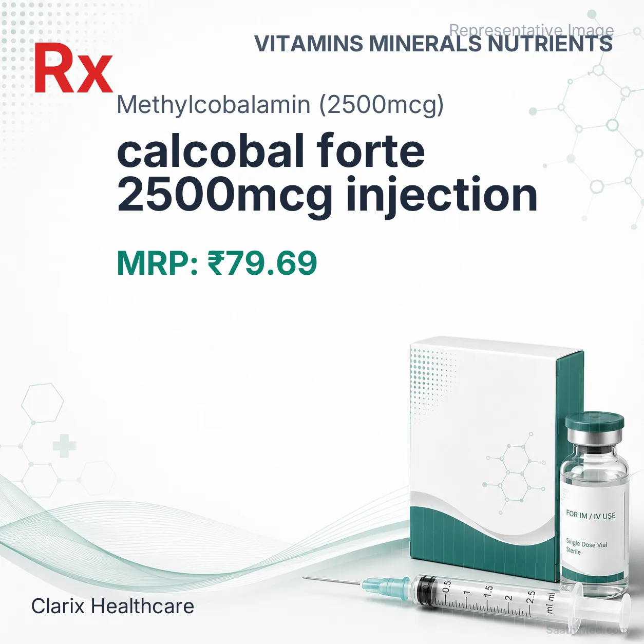 calcobal forte 2500mcg injection Allopathy (Methylcobalamin (2500mcg)) - Uses in Hindi, Side Effects, Substitutes & Price in India