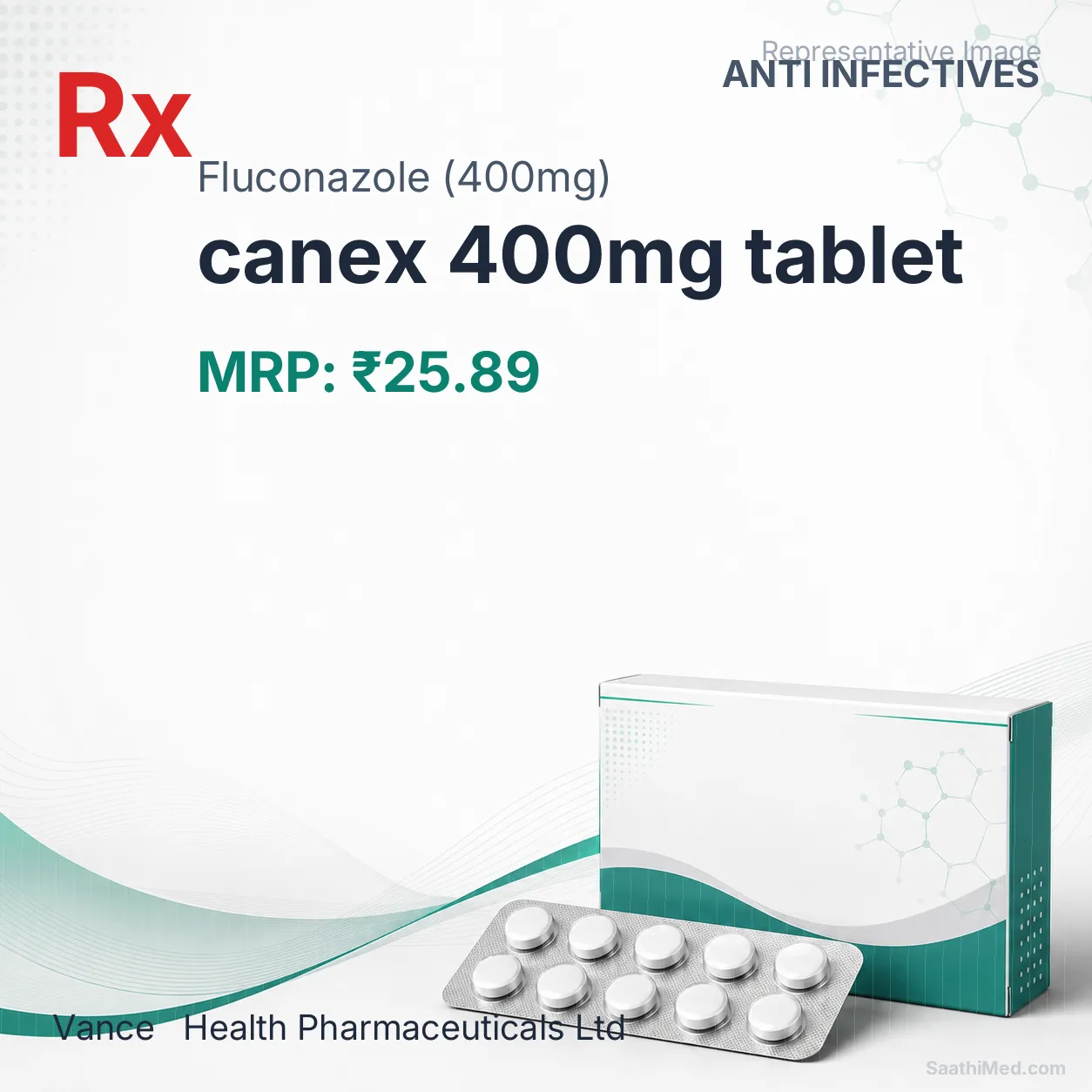 canex 400mg tablet Allopathy (Fluconazole (400mg)) - Uses in Hindi, Side Effects, Substitutes & Price in India
