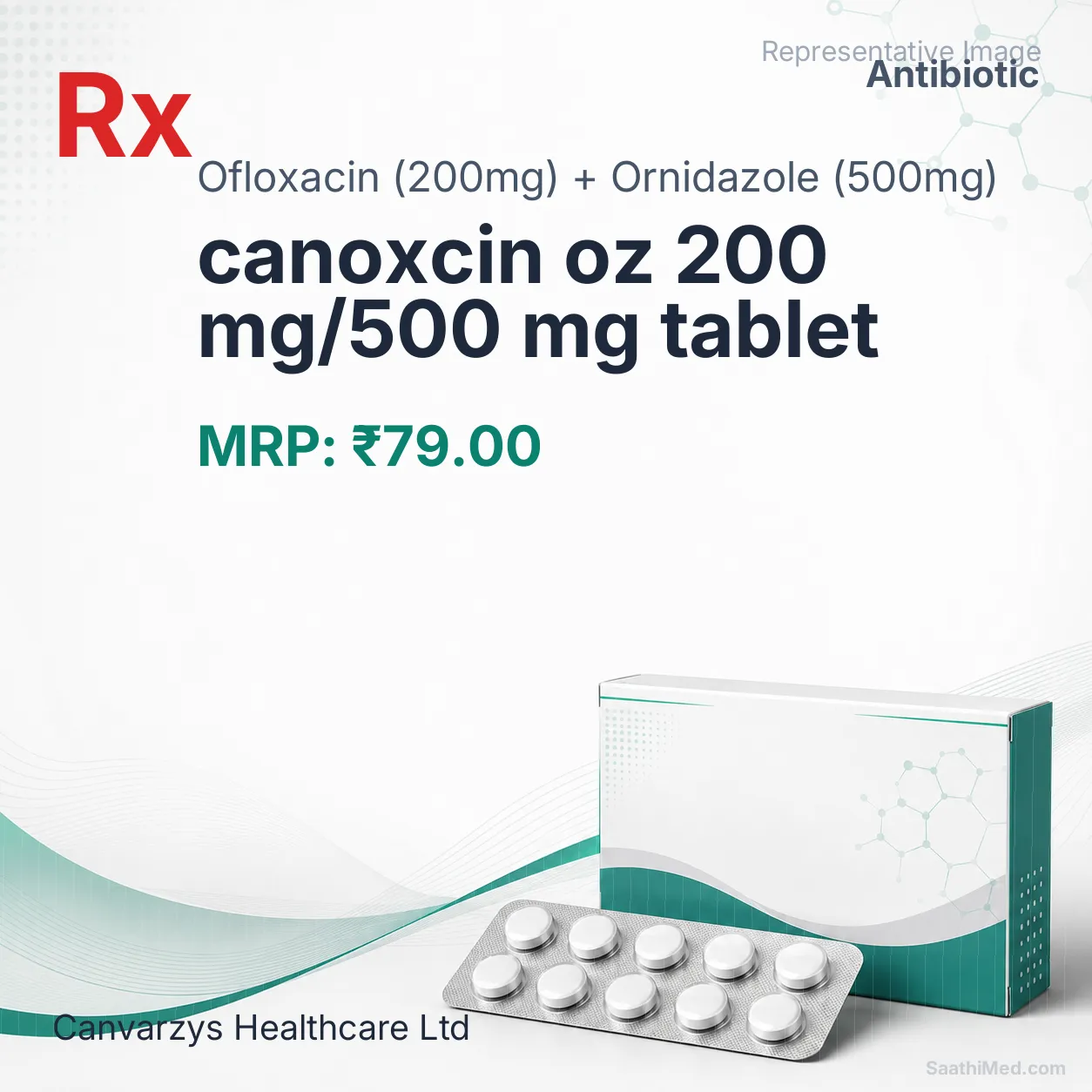 canoxcin oz 200 mg/500 mg tablet Allopathy (Ofloxacin (200mg)) - Uses in Hindi, Side Effects, Substitutes & Price in India