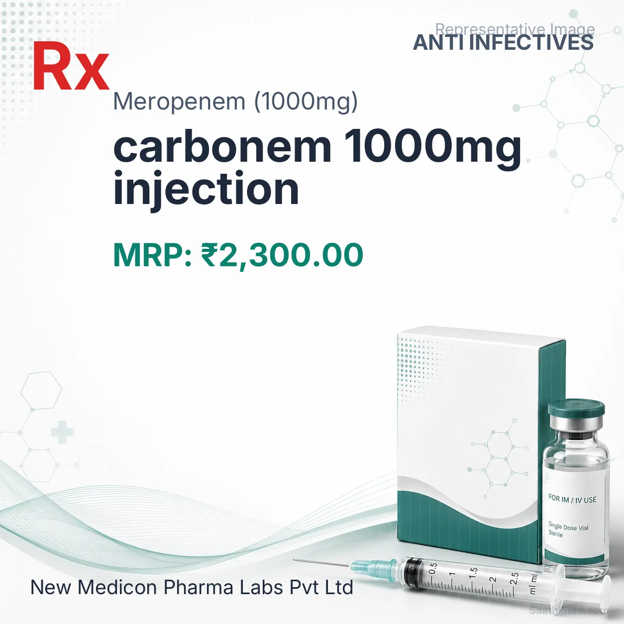 carbonem 1000mg injection Allopathy (Meropenem (1000mg)) - Uses in Hindi, Side Effects, Substitutes & Price in India