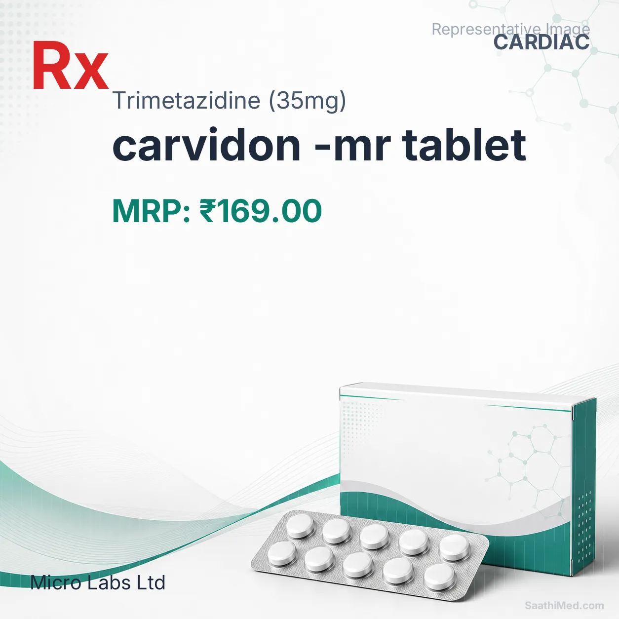 carvidon -mr tablet Allopathy (Trimetazidine (35mg)) - Uses in Hindi, Side Effects, Substitutes & Price in India