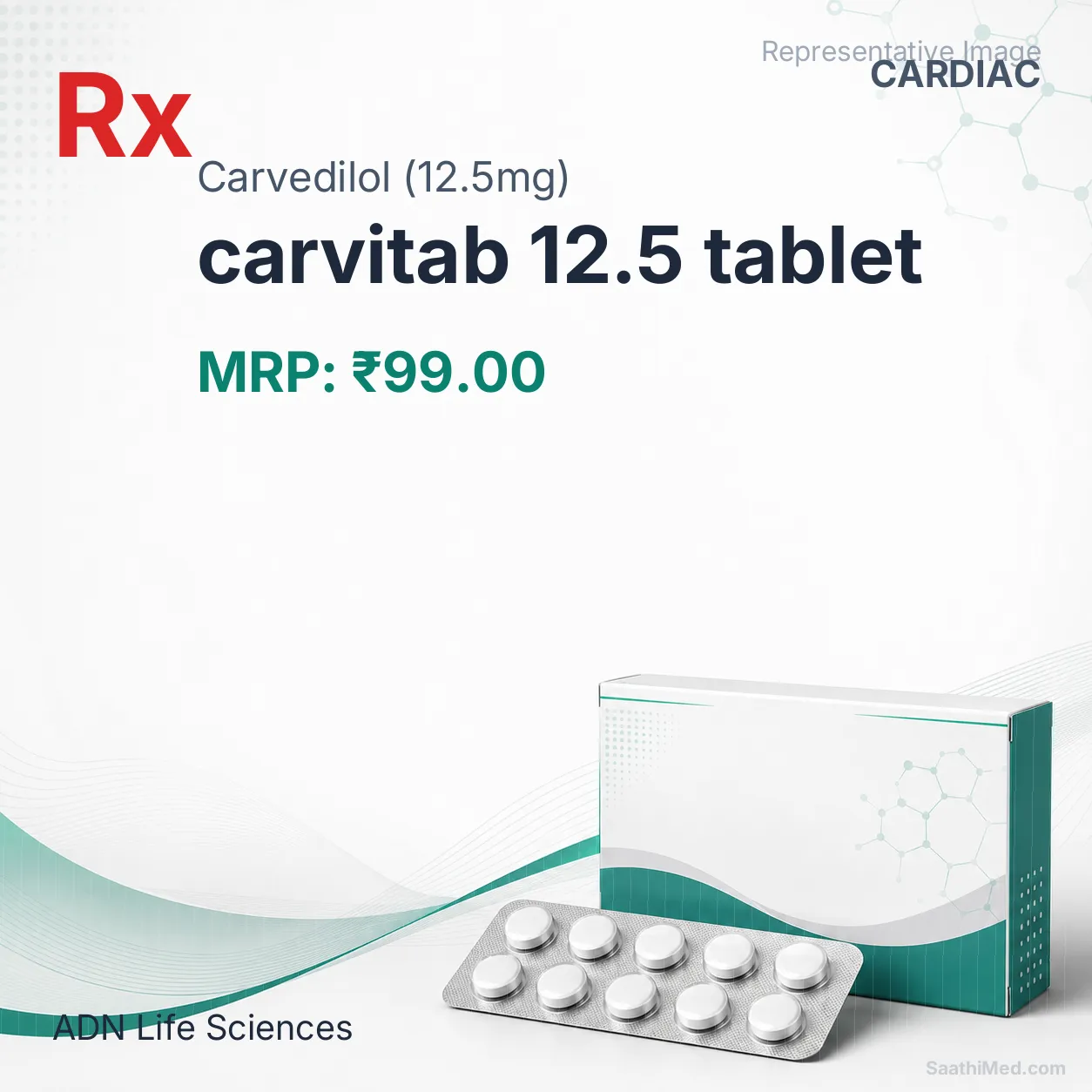 carvitab 12.5 tablet - Carvedilol (12.5mg) medicine