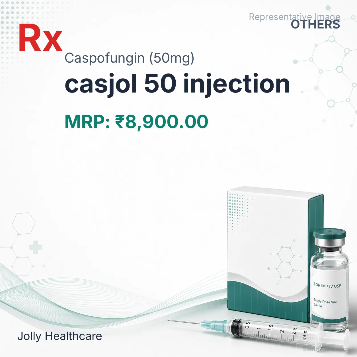 casjol 50 injection Allopathy (Caspofungin (50mg)) - Uses in Hindi, Side Effects, Substitutes & Price in India