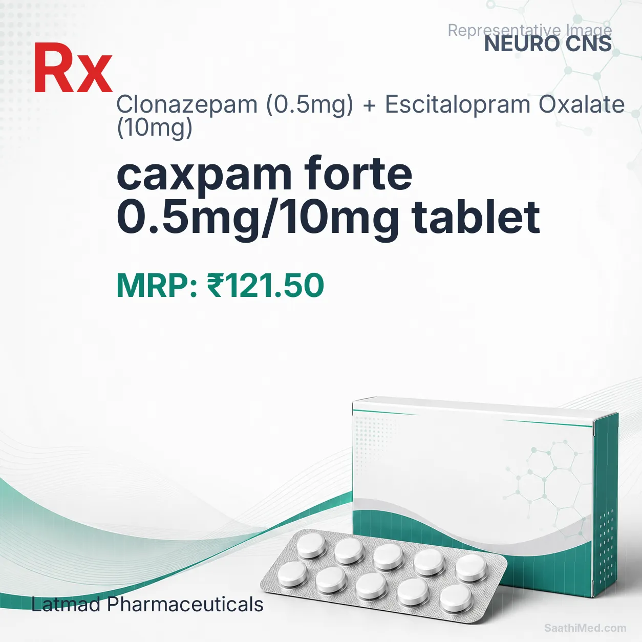 caxpam forte 0.5mg/10mg tablet Allopathy (Clonazepam (0.5mg)) - Uses in Hindi, Side Effects, Substitutes & Price in India