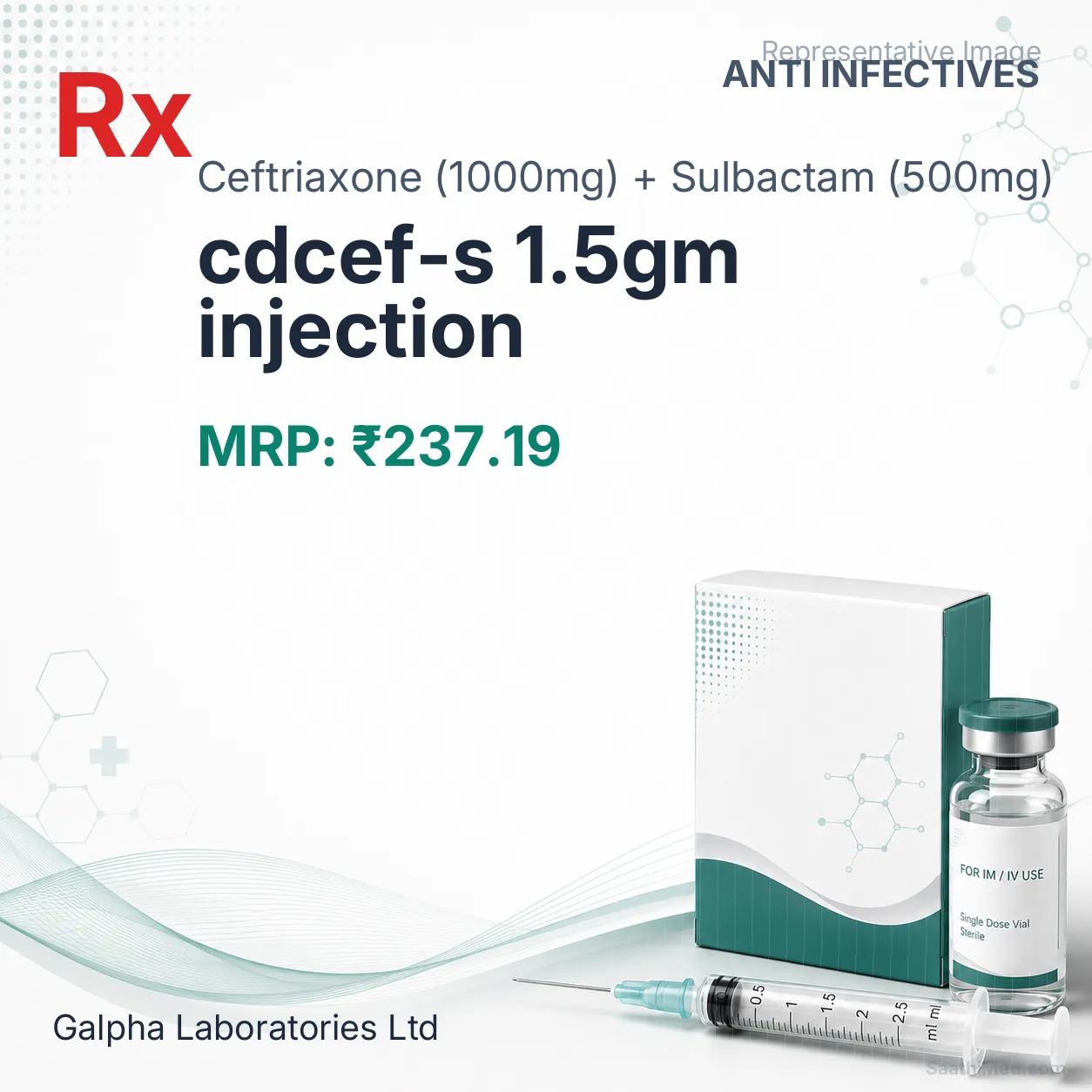cdcef-s 1.5gm injection Allopathy (Ceftriaxone (1000mg)) - Uses in Hindi, Side Effects, Substitutes & Price in India