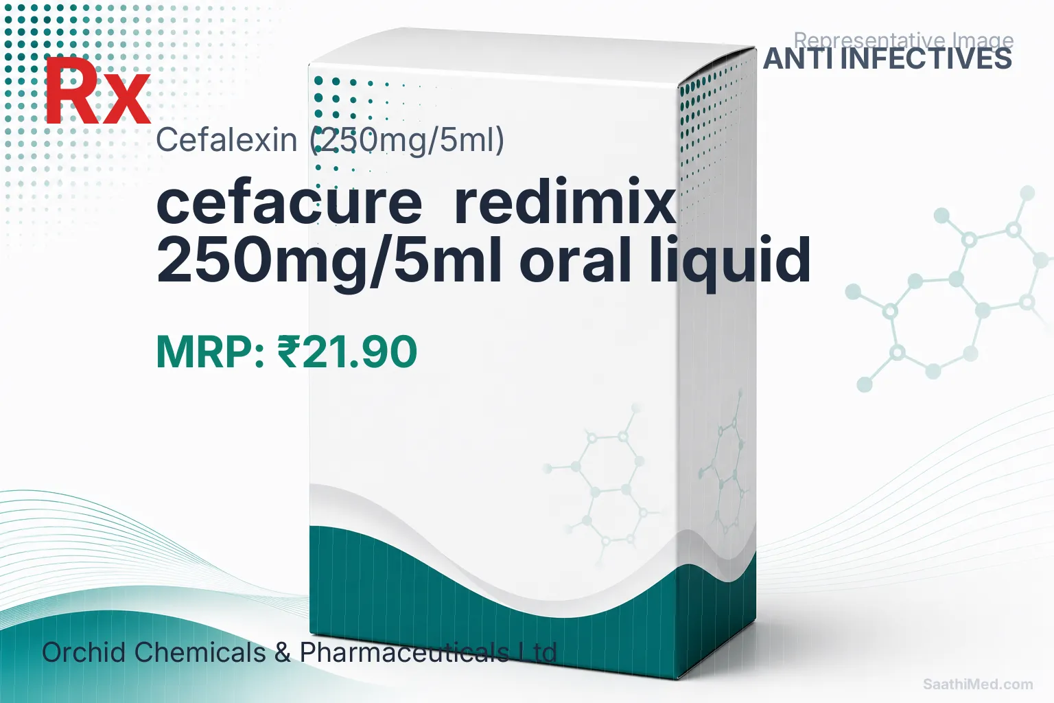 cefacure  redimix 250mg/5ml oral liquid Allopathy (Cefalexin (250mg/5ml)) - Uses in Hindi, Side Effects, Substitutes & Price in India