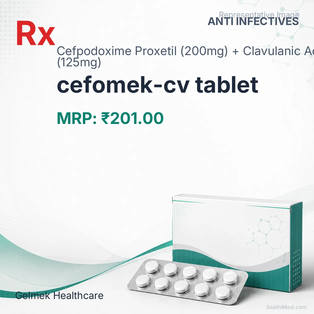 cefomek-cv tablet Allopathy (Cefpodoxime Proxetil (200mg)) - Uses in Hindi, Side Effects, Substitutes & Price in India
