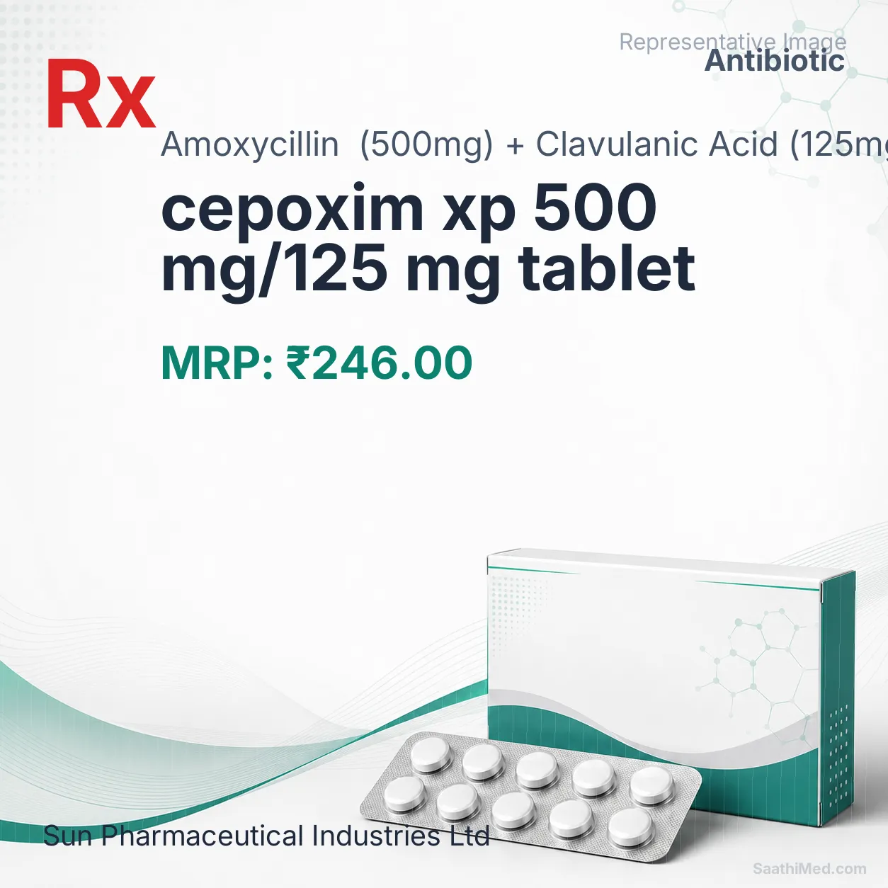 cepoxim xp 500 mg/125 mg tablet Allopathy (Amoxycillin (500mg)) - Uses in Hindi, Side Effects, Substitutes & Price in India
