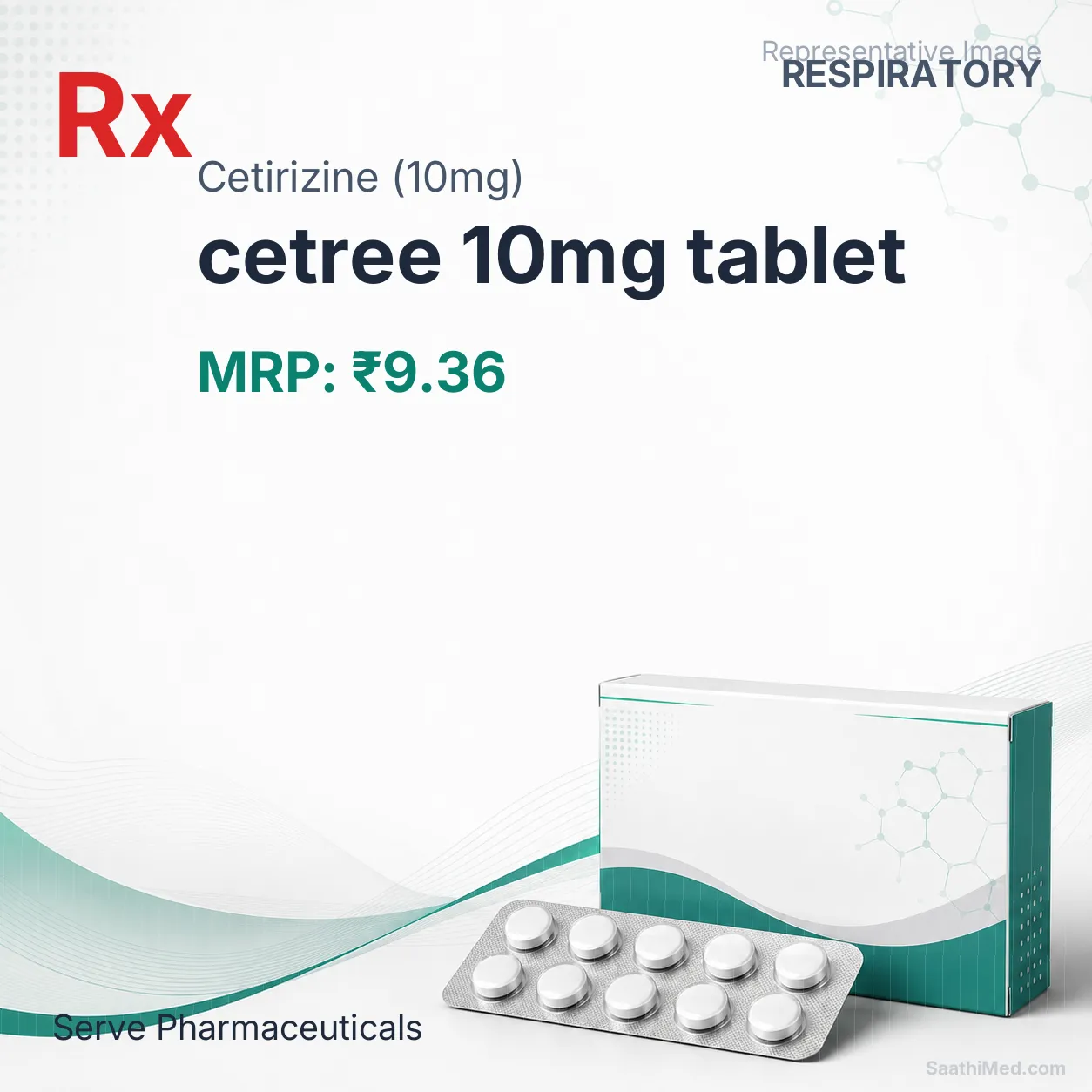 cetree 10mg tablet Allopathy (Cetirizine (10mg)) - Uses in Hindi, Side Effects, Substitutes & Price in India
