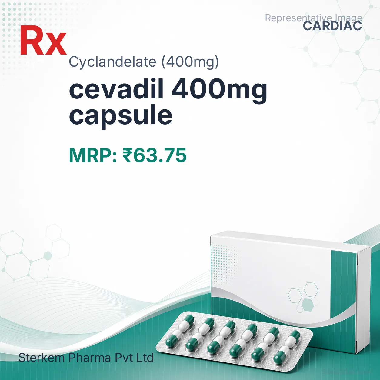 cevadil 400mg capsule Allopathy (Cyclandelate (400mg)) - Uses in Hindi, Side Effects, Substitutes & Price in India