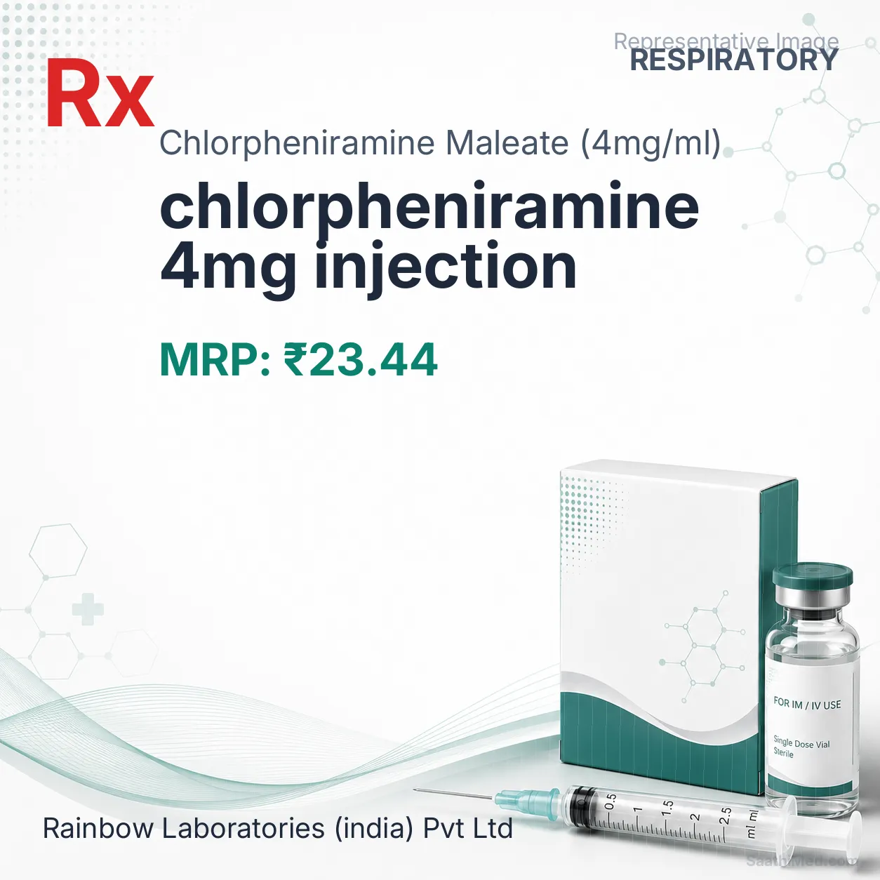 chlorpheniramine 4mg injection Allopathy (Chlorpheniramine Maleate (4mg/ml)) - Uses in Hindi, Side Effects, Substitutes & Price in India