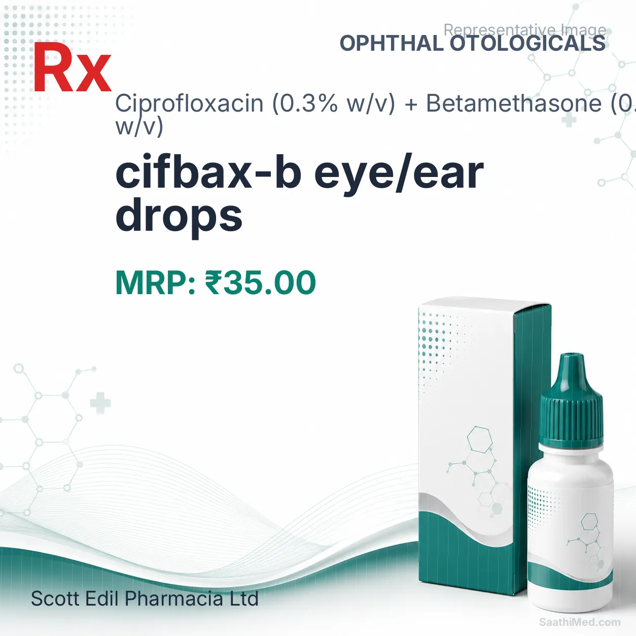 cifbax-b eye/ear drops Allopathy (Ciprofloxacin (0.3% w/v)) - Uses in Hindi, Side Effects, Substitutes & Price in India