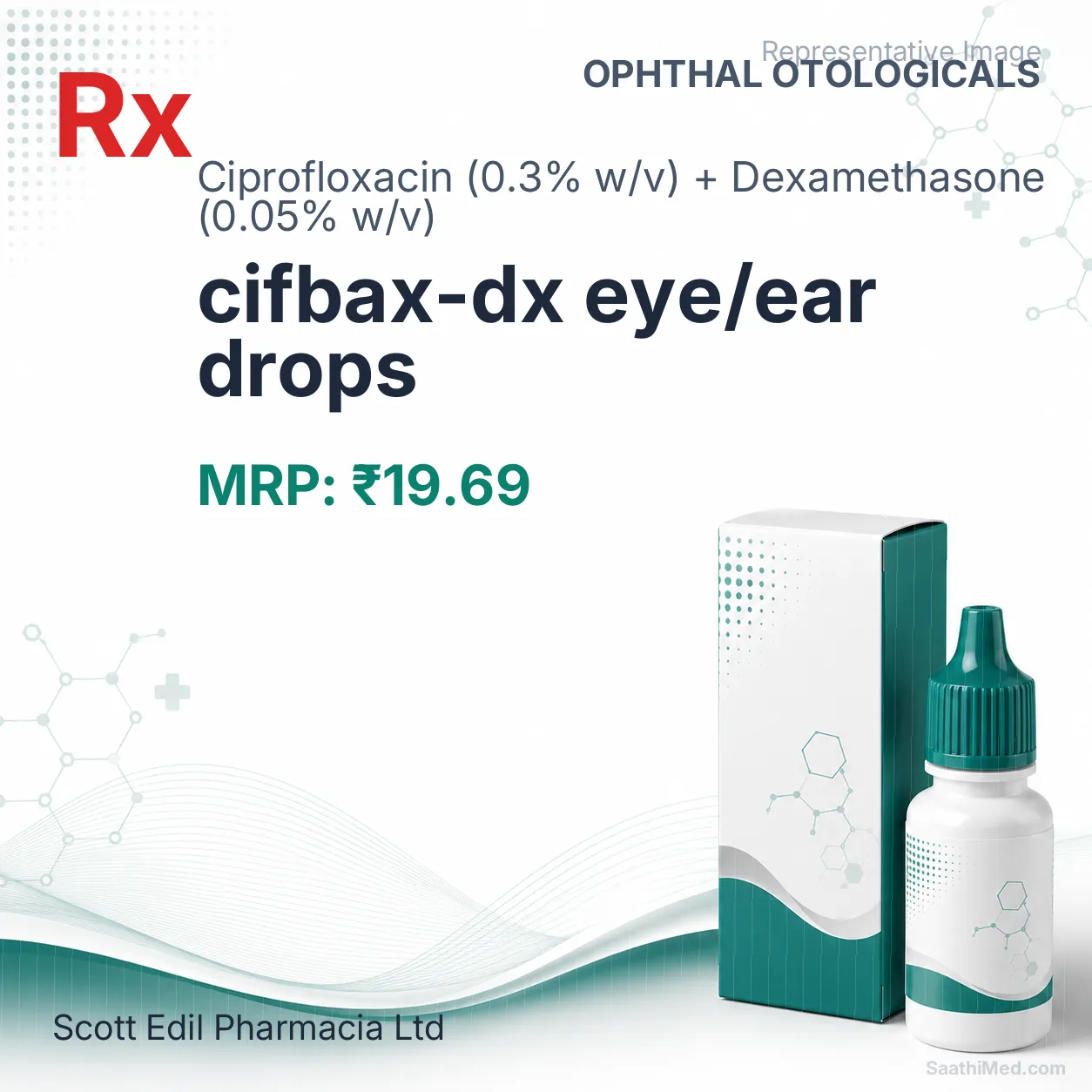 cifbax-dx eye/ear drops Allopathy (Ciprofloxacin (0.3% w/v)) - Uses in Hindi, Side Effects, Substitutes & Price in India