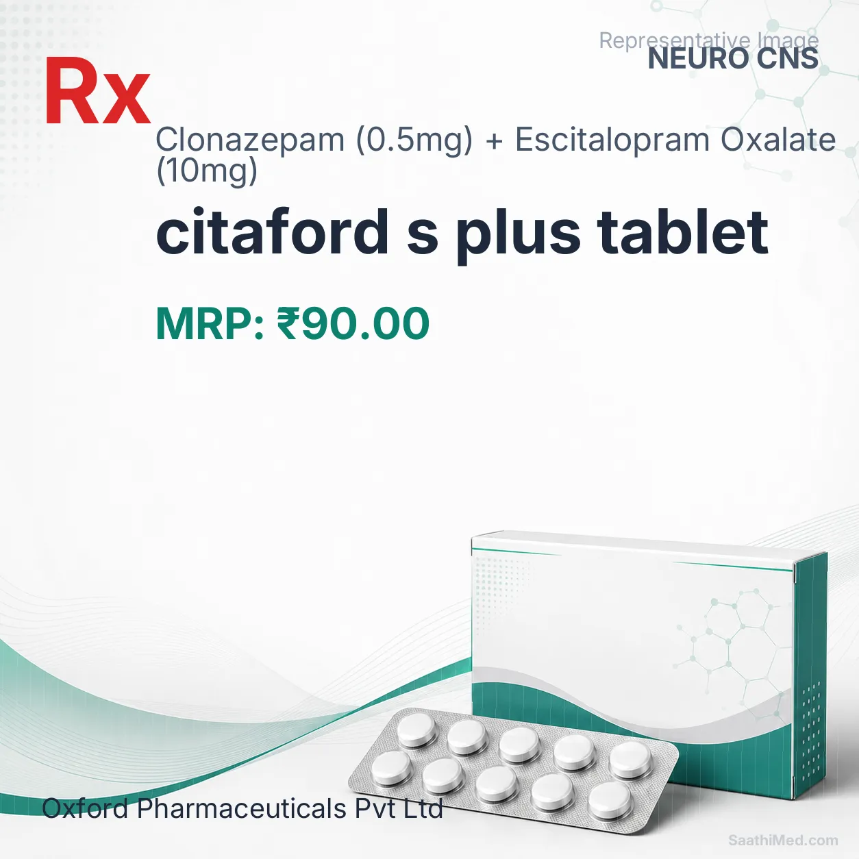citaford s plus tablet Allopathy (Clonazepam (0.5mg)) - Uses in Hindi, Side Effects, Substitutes & Price in India