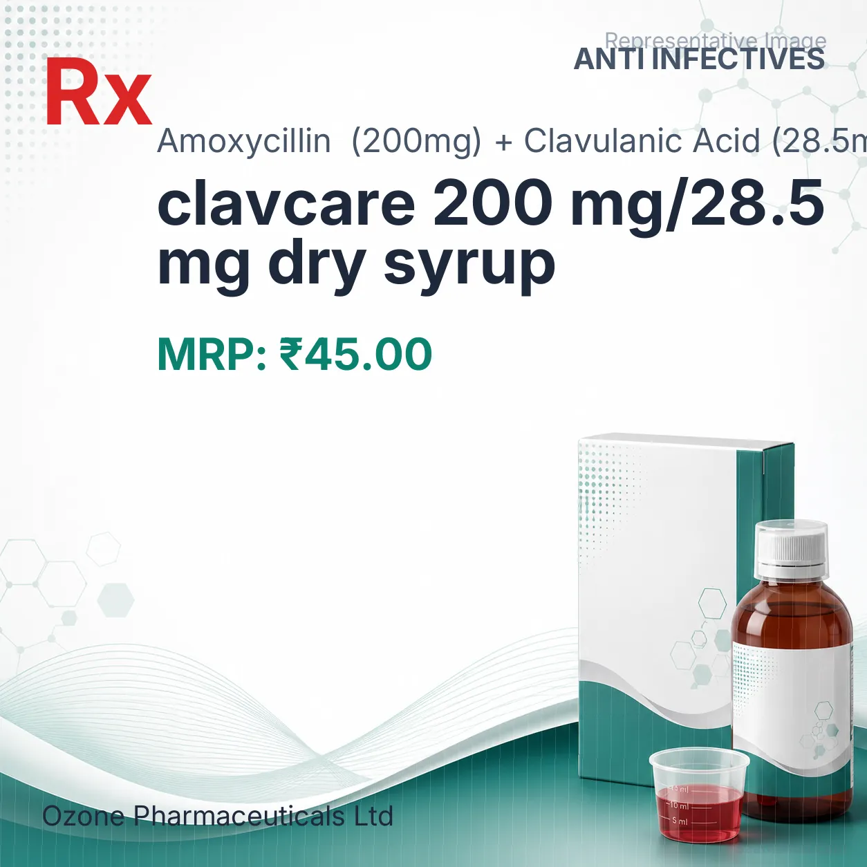 clavcare 200 mg/28.5 mg dry syrup Allopathy (Amoxycillin (200mg)) - Uses in Hindi, Side Effects, Substitutes & Price in India