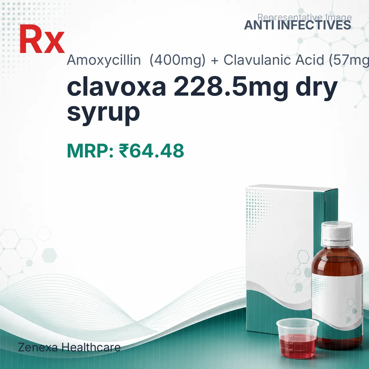 clavoxa 228.5mg dry syrup Allopathy (Amoxycillin (400mg)) - Uses in Hindi, Side Effects, Substitutes & Price in India