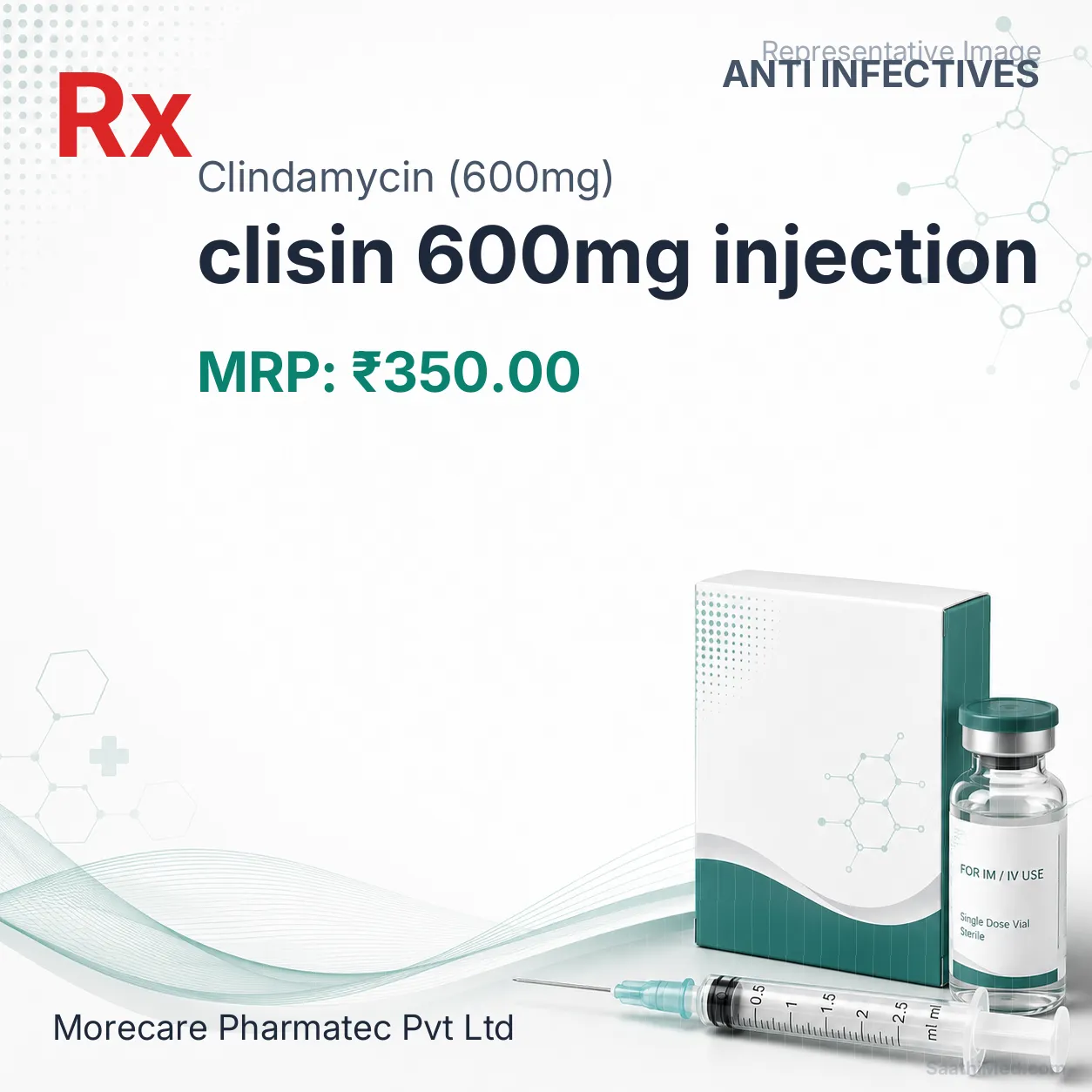 clisin 600mg injection Allopathy (Clindamycin (600mg)) - Uses in Hindi, Side Effects, Substitutes & Price in India