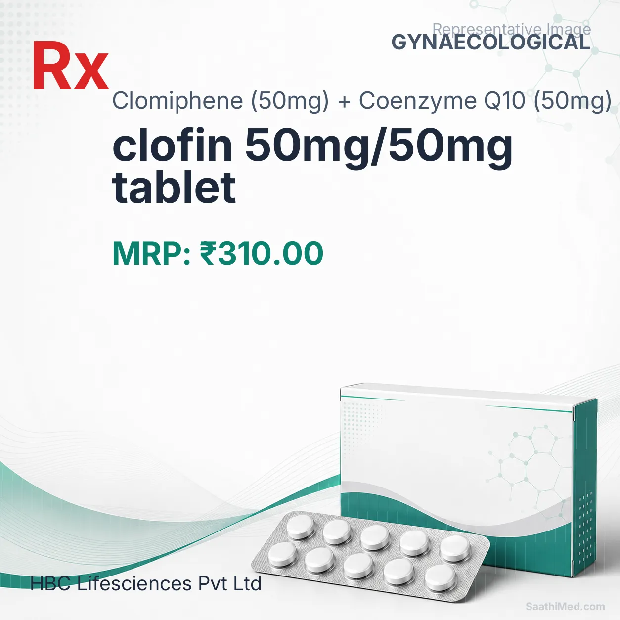 clofin 50mg/50mg tablet Allopathy (Clomiphene (50mg)) - Uses in Hindi, Side Effects, Substitutes & Price in India