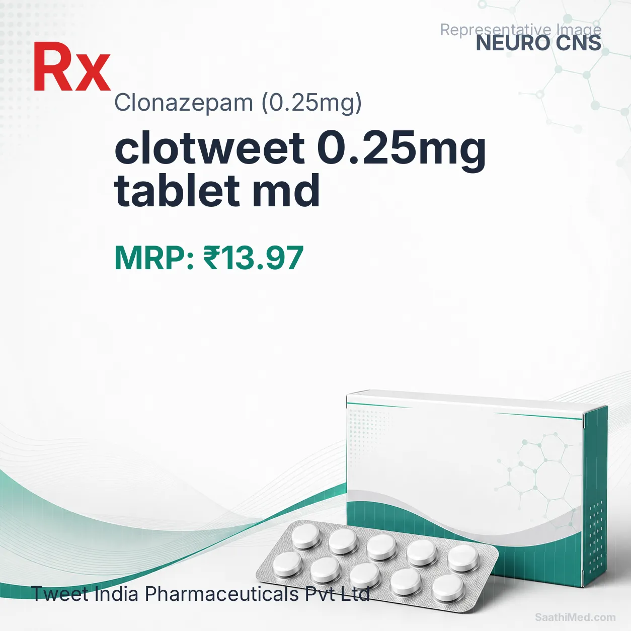 clotweet 0.25mg tablet md Allopathy (Clonazepam (0.25mg)) - Uses in Hindi, Side Effects, Substitutes & Price in India