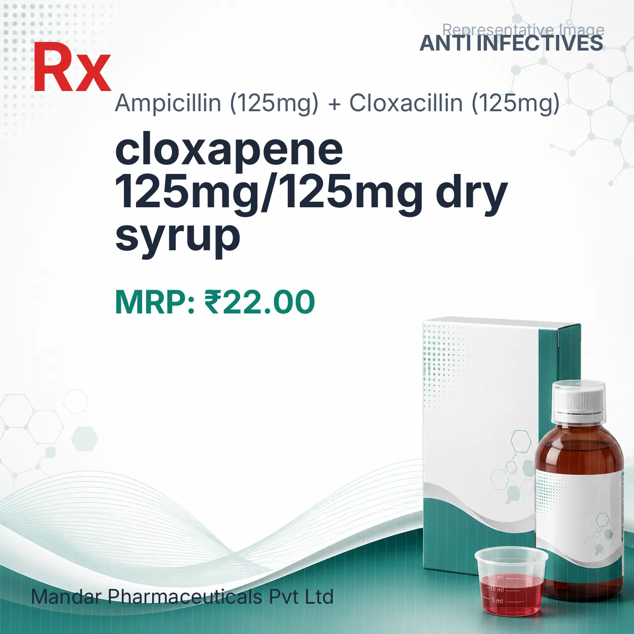 cloxapene 125mg/125mg dry syrup Allopathy (Ampicillin (125mg)) - Uses in Hindi, Side Effects, Substitutes & Price in India