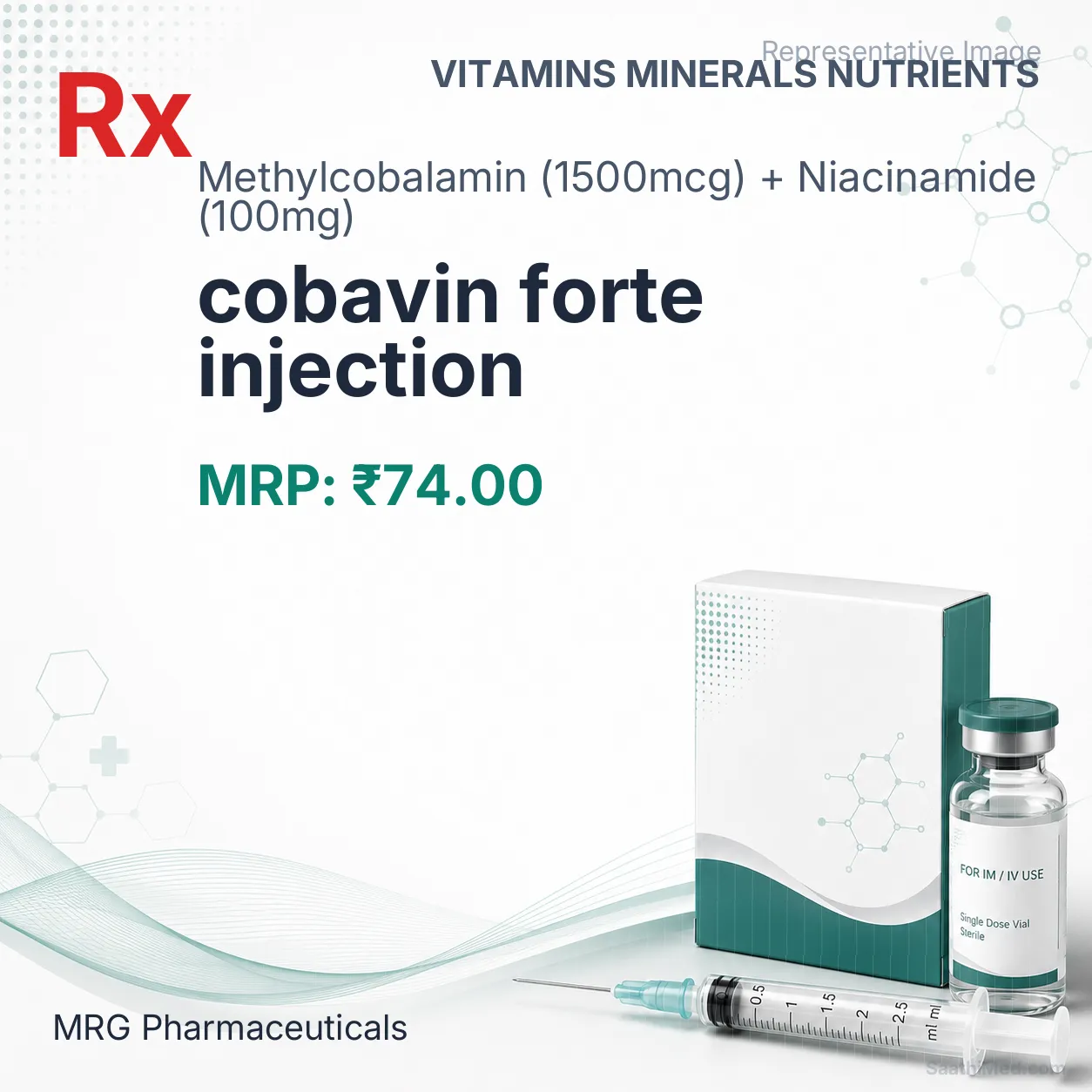 cobavin forte injection Allopathy (Methylcobalamin (1500mcg)) - Uses in Hindi, Side Effects, Substitutes & Price in India