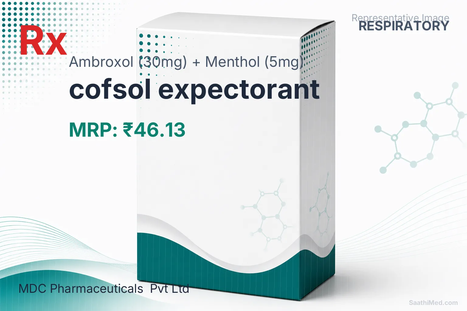 cofsol expectorant Allopathy (Ambroxol (30mg)) - Uses in Hindi, Side Effects, Substitutes & Price in India