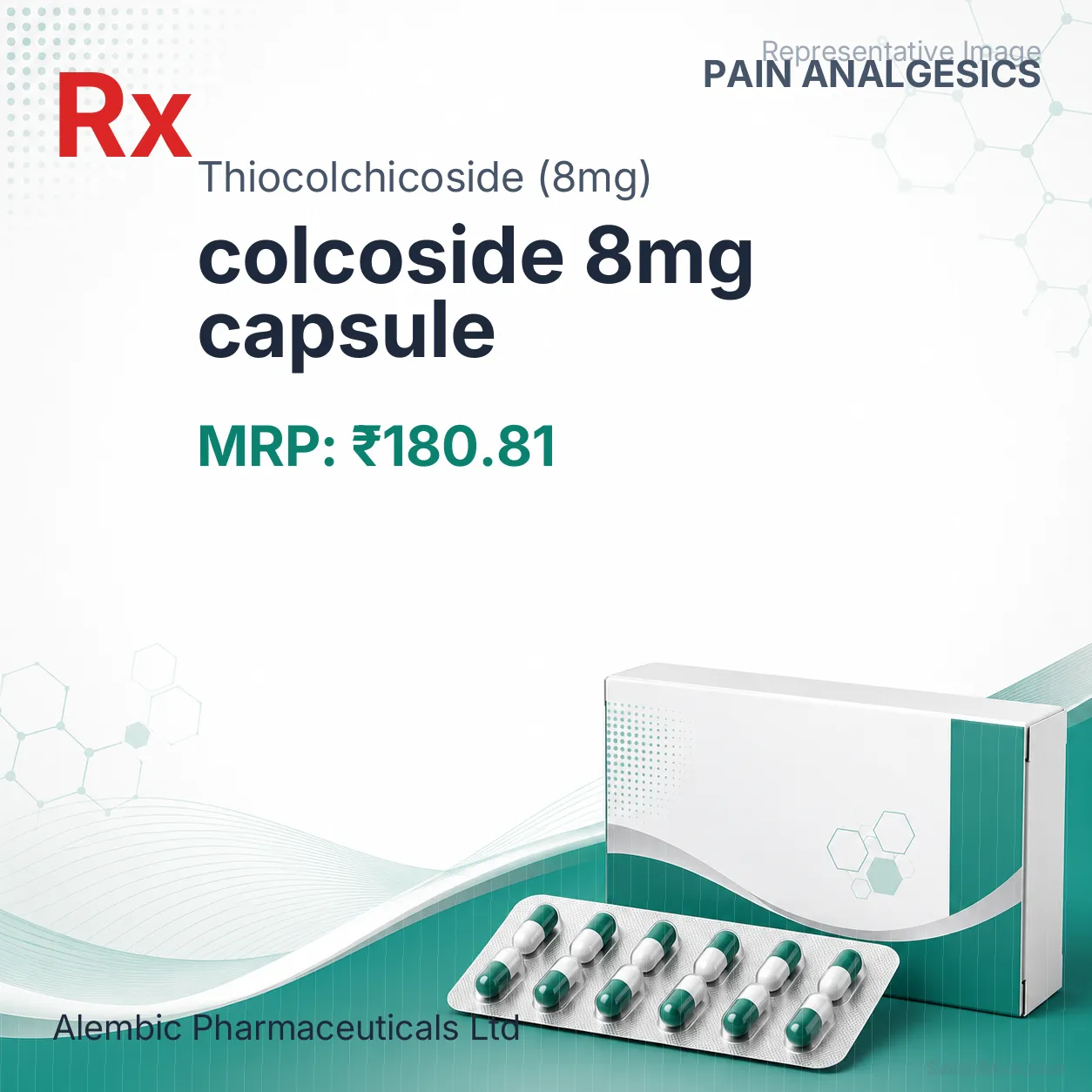 colcoside 8mg capsule Allopathy (Thiocolchicoside (8mg)) - Uses in Hindi, Side Effects, Substitutes & Price in India
