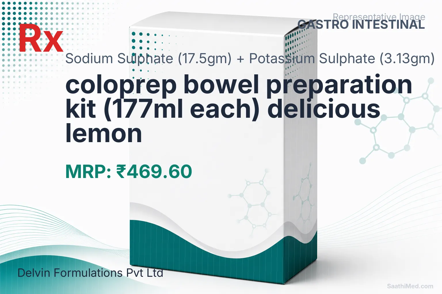 coloprep bowel preparation kit (177ml each) delicious lemon Allopathy (Sodium Sulphate (17.5gm)) - Uses in Hindi, Side Effects, Substitutes & Price in India