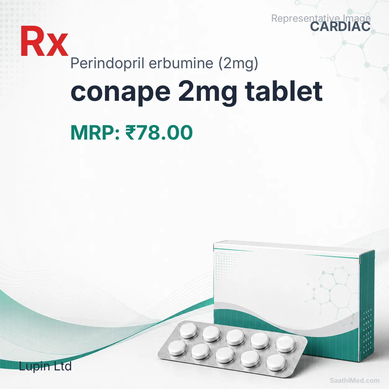 conape 2mg tablet Allopathy (Perindopril erbumine (2mg)) - Uses in Hindi, Side Effects, Substitutes & Price in India